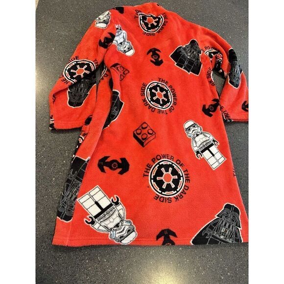 Lego Star Wars Kids Red Fleece Darth Vader Robe Red Sz L - Picture 11 of 11